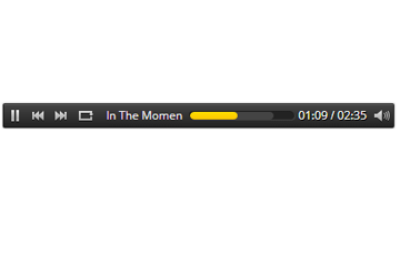 Bar Style HTML5 Music Player with Scrolling Title