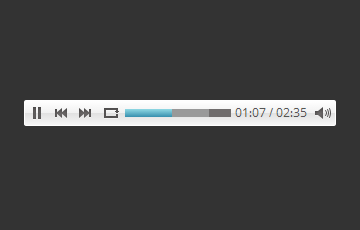 Light Color Bar HTML5 MP3 Player